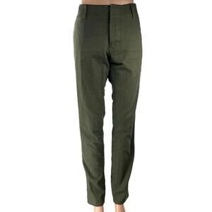 Eighteen Waits Women's Green Mid Rise Slim Straight Leg Trousers Pants Size 31